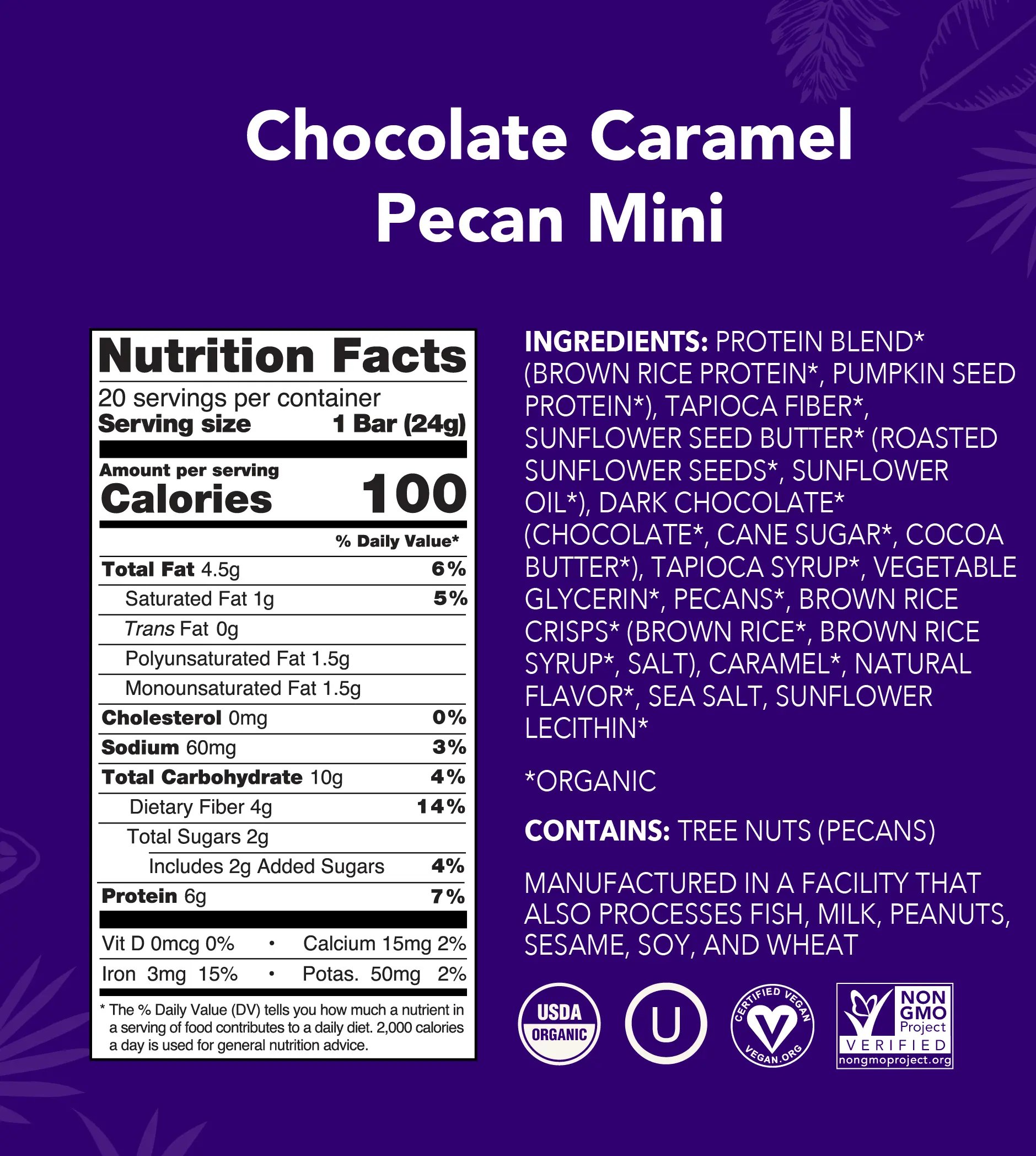 Chocolate Caramel Pecan - Mini Bars - Image 3