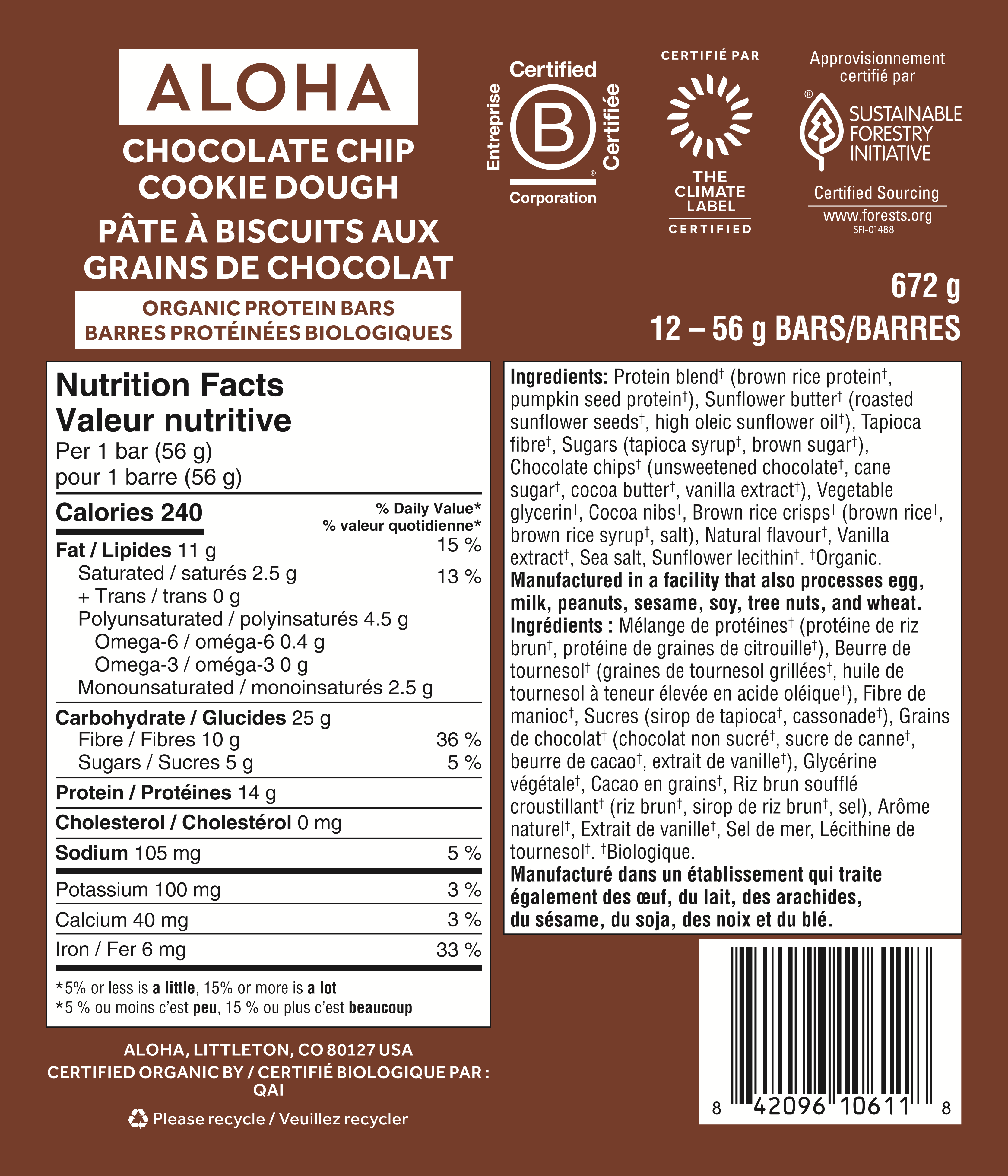 Chocolate Chip Cookie Dough - Protein Bars (CAD) - Image 3