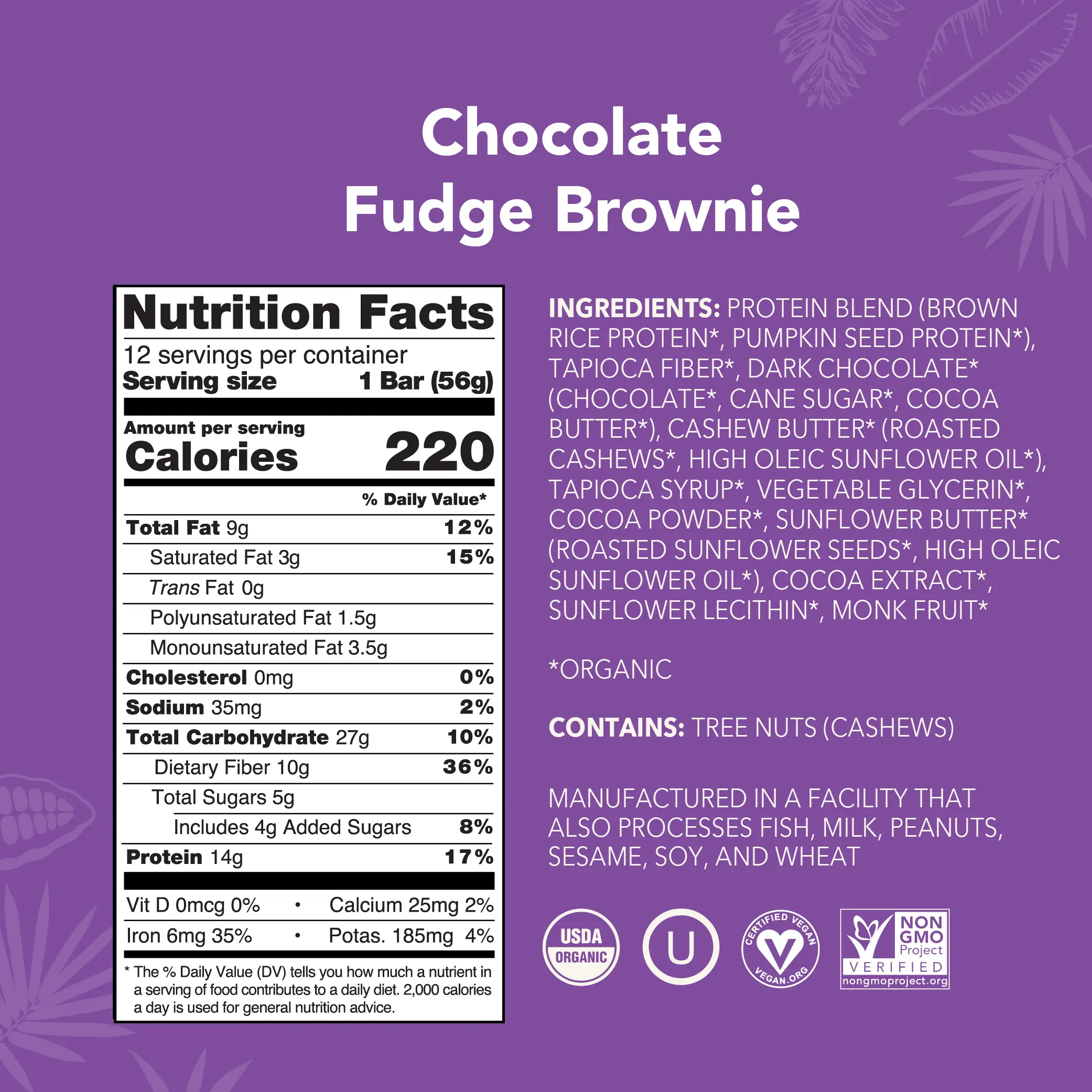 Chocolate Fudge Brownie - Protein Bars - Image 3