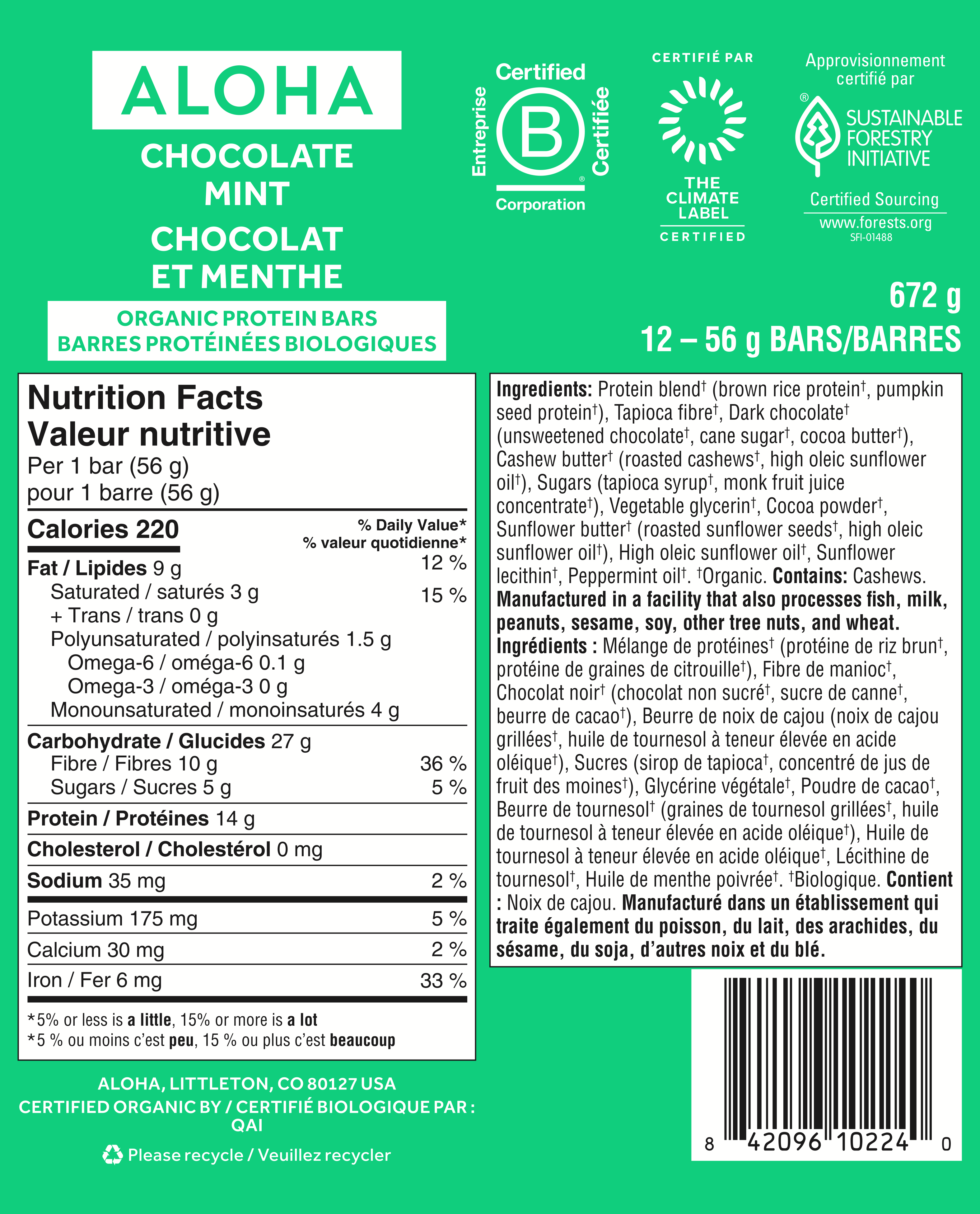 Chocolate Mint - Protein Bars (CAD) - Image 3
